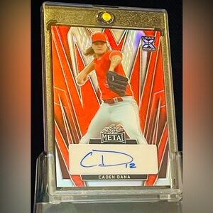 2024 LEAF METAL RED PRISMATIC REFRACTOR ROOKIE AUTOGRAPH-CADEN DANA NUMBERED #20